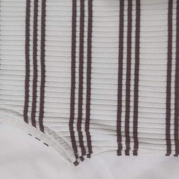 Anthropologie Maeve Mock Neck Tank, Color White/Tan Size XS - Picture 5 of 16